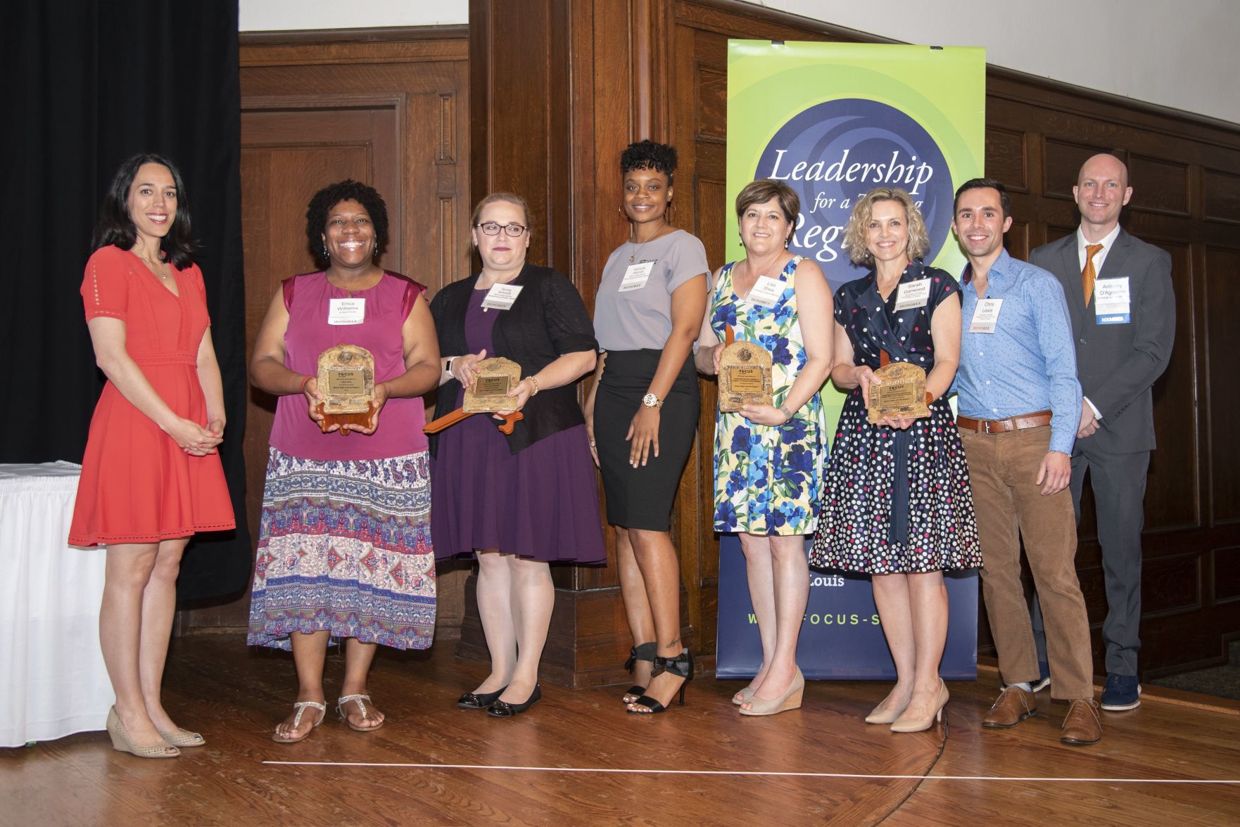 2019 FOCUS St Louis Emerging Initiatives Award winners: A Red Circle, Saint Louis ReCAST, Criminal Justice Ministry, Washington University Transgender Center at St. Louis ChildrenÕs Hospital